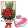 send valentines flower with cake to dhaka in bangladesh