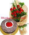 send anniversary flower's with cake to dhaka, bangladesh