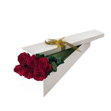 send 6 red roses in a box arrangement to dhaka, bangladesh