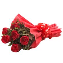 send 6 pcs red roses in bouquet to bangladesh