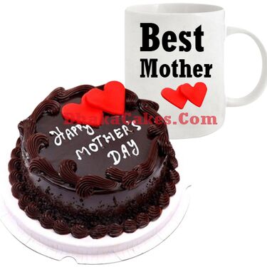 send mothers day mud chocolate cake with mug to dhaka