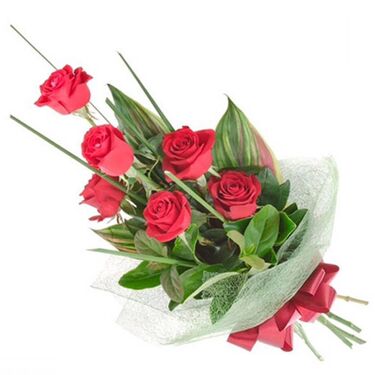 send ​6 red roses bouquet to dhaka