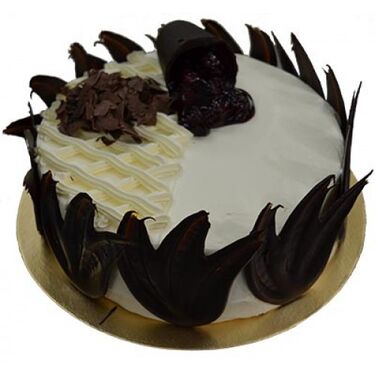 Send 2.2 Pounds New Black Forest Round Cake By California Cake to Dhaka in Bangladesh