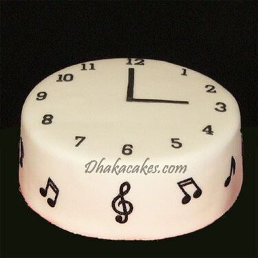 musical vanilla clock cake by skylark send to dhaka