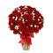 send 24 red roses in glass vase to dhaka, bangladesh