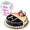 send mother's day decorated mug with chocolate & vanilla mix cake to dhaka