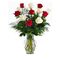 send 6 red & 6 white roses In a vase to dhaka